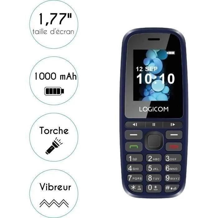 T�l�phone Mobile - LOGICOM - Posh 402 - Bleu - 4