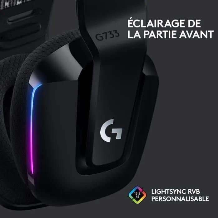Logitech G G733 LIGHTSPEED Wireless RGB Gaming Headset - Micro-casque - cir... - 5
