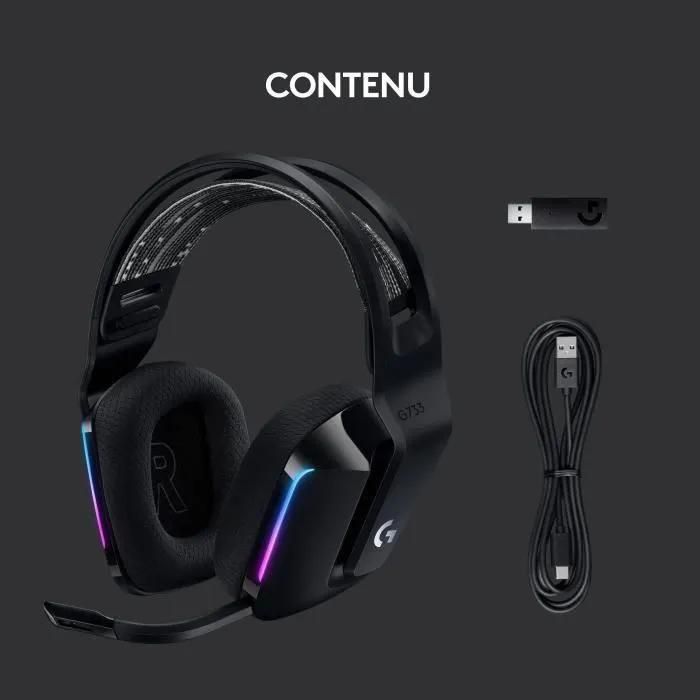 Logitech G G733 LIGHTSPEED Wireless RGB Gaming Headset - Micro-casque - cir... - 7