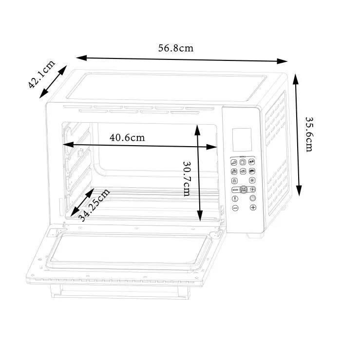 Continental Edison CEMF45DIG - Four �lectrique - convection - 45 litres - 2... - 4