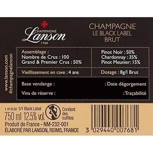 Lanson 'Le Black Label', A.O.P Champagne Brut - 7
