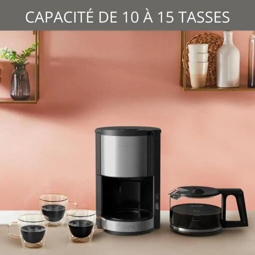 KRUPS Cafeti�re filtre, Verseuse verre, 10/15 tasses, Arr�t automatique KM3... - 3