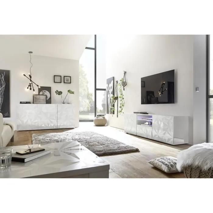 Buffet Eris - 3 Portes - Blanc Laqu� - 4