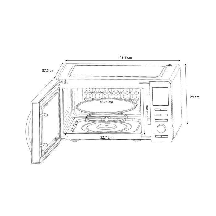MICRO-ONDES COMBIN� - CONTINENTAL EDISON - CEMO25SG13S3 - SILVER - 25 L - P... - 5