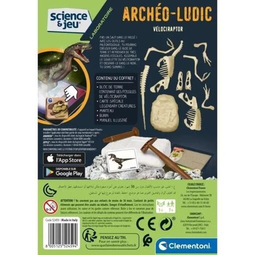 Science & Jeu Laboratoire Arch�o Ludic - V�lociraptor - 3