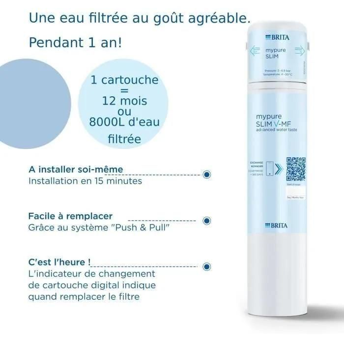 Systeme de filtration de l'eau - BRITA - Mypure SLIM V-MF - 2 pressions - M... - 3