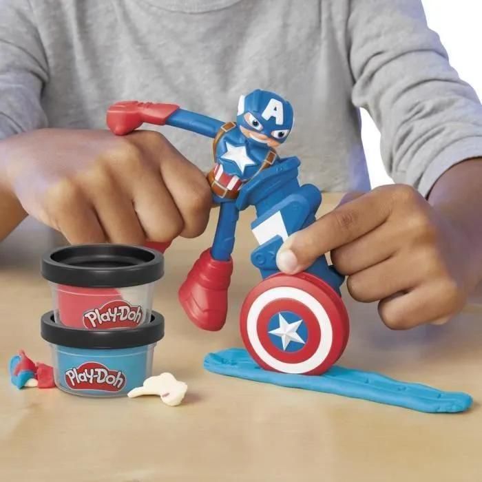 Marvel Heroes Play-Doh Marvel Captain America Bouclier Tamponneur - 4