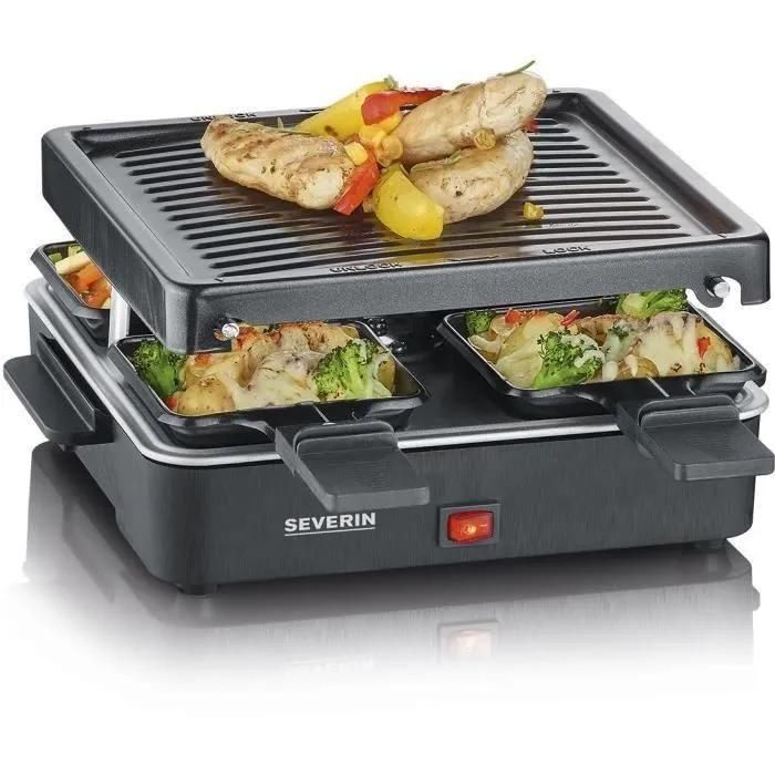 SEVERIN RG 2370 - Raclette/grill - 600 Watt - noir - 2