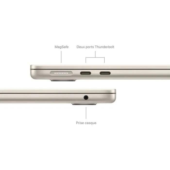 Apple MacBook Air MC8J4FN/A - Dbut 2024 - M3 16 Go RAM 256 Go SSD Beige AZ... - 4