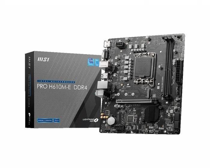 MSI PRO H610M-E DDR4 - Carte-mre - micro ATX - Socket LGA1700 - H610 Chips...