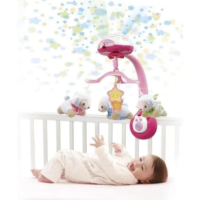 Vtech Baby Lumi Mobile Compte-Moutons Rose - 2