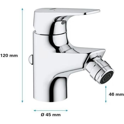 Mitigeur de bidet START FLOW GROHE 23770000 monocommande - bec bas - chrome... - 3