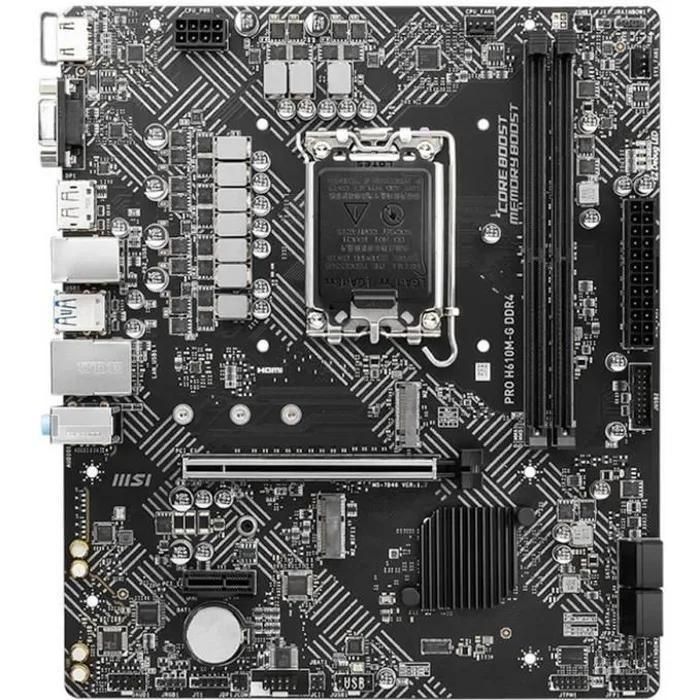 MSI PRO H610M-G DDR4 - Carte-mre - micro ATX - Socket LGA1700 - H610 Chips...