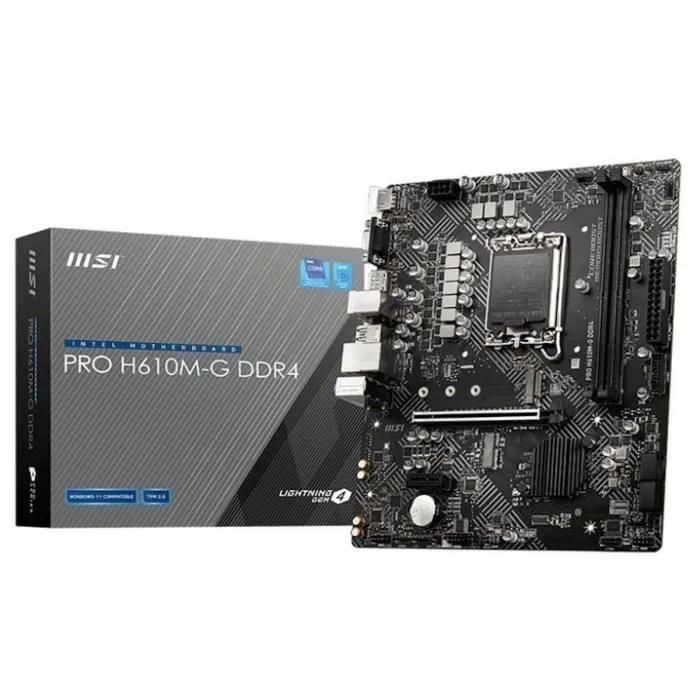 MSI PRO H610M-G DDR4 - Carte-mre - micro ATX - Socket LGA1700 - H610 Chips... - 5