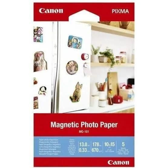 Papier d'impression Canon Papier photo magn�tique MG-101 A6 - 5 Feuilles - ... - 2