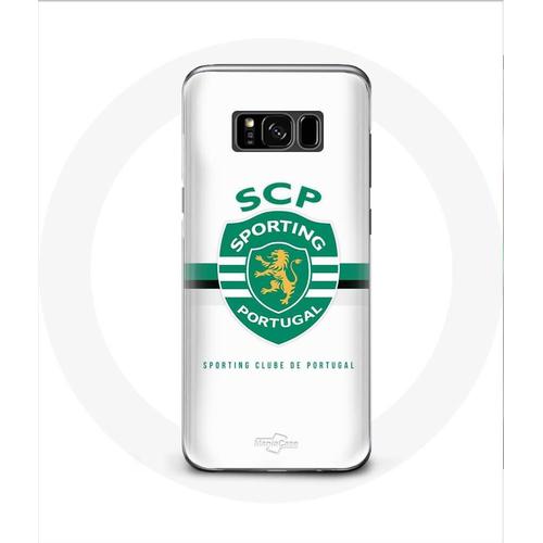Coque Samsung Galaxy S8 Scp Sporting Portugal Fond Blanc