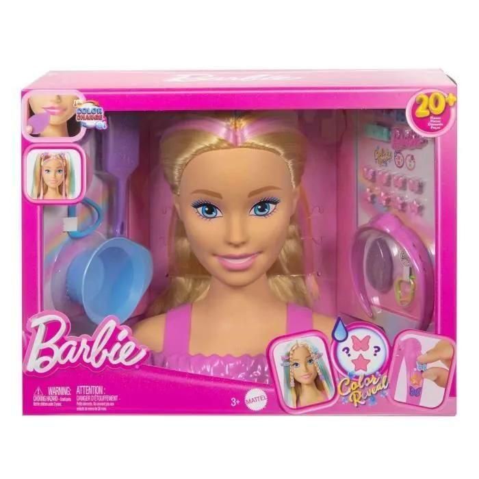 Barbie-Tete A Coiffer Color Reveal-Chevelure Blonde Et Accessoires - 3 Ans+... - 2