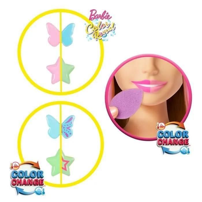 Barbie-Tete A Coiffer Color Reveal-Chevelure Blonde Et Accessoires - 3 Ans+... - 6