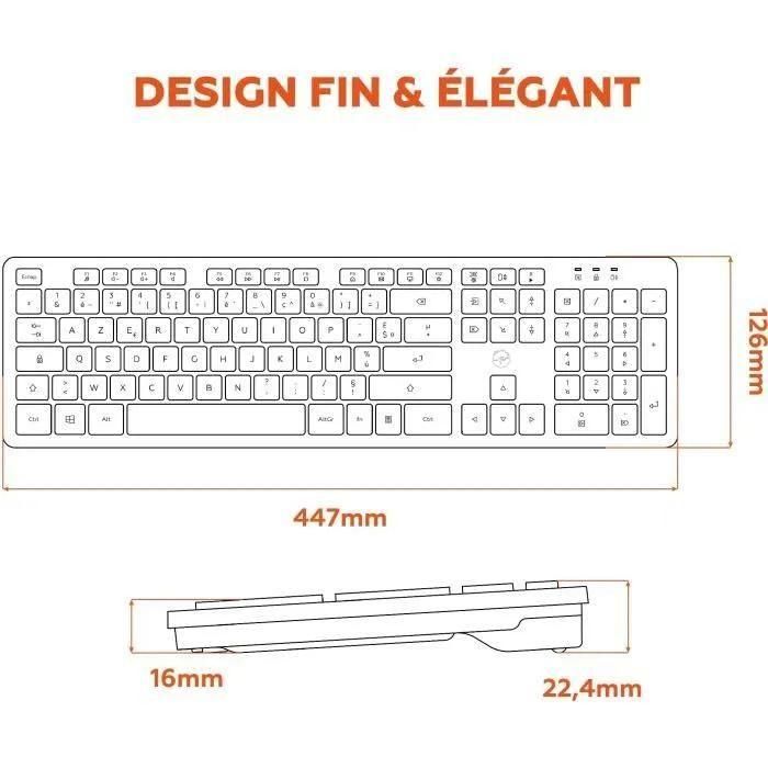 Clavier sans fil - MOBILITY LAB - Premium - AZERTY - Noir - 3