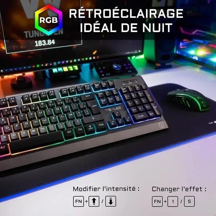 The G-Lab COMBO Tungsten - Ensemble clavier et souris - backlit - sans fil ... - 4