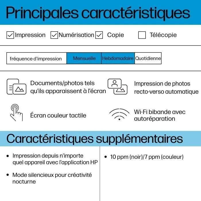 IMPRIMANTE TOUT-EN-UN HP ENVY 6110E JET D'ENCRE COULEUR - COPIE SCAN - 3 MO... - 5