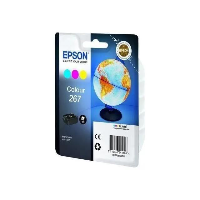 Epson 267 - 6.7 ml - jaune, cyan, magenta - originale - emballage coque ave...
