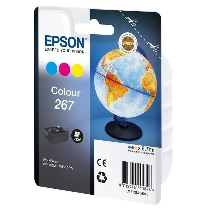 Epson 267 - 6.7 ml - jaune, cyan, magenta - originale - emballage coque ave... - 3