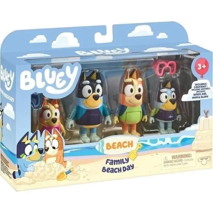 Bluey Figure - 4 Pack - Beach - (17547) - 4