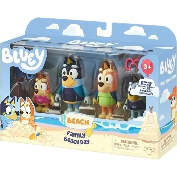 Bluey Figure - 4 Pack - Beach - (17547) - 5