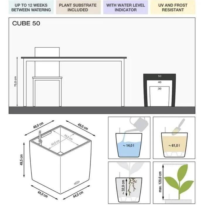Cube Premium 50 - Kit Complet, Blanc Brillant 50 Cm - 2