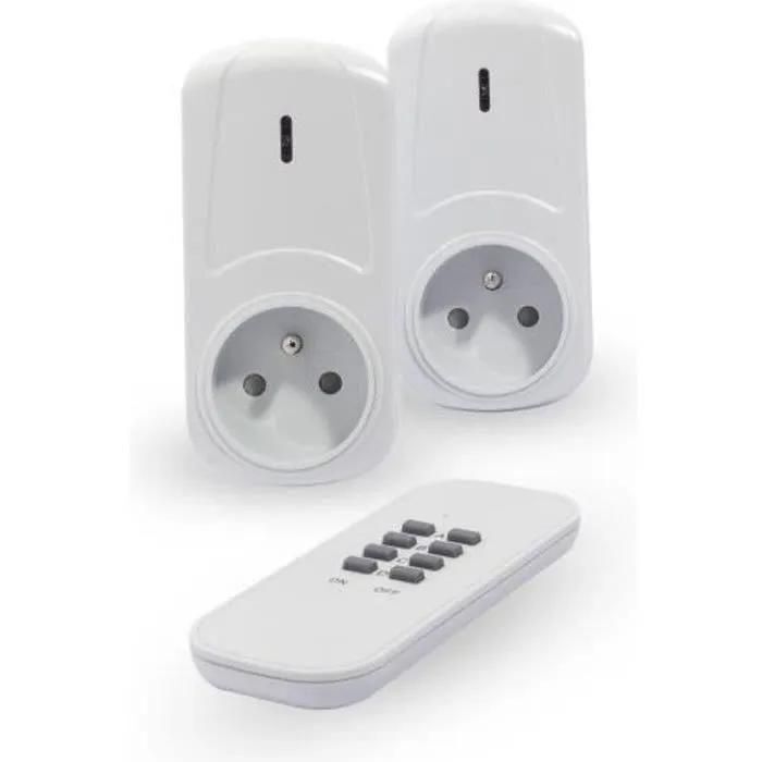 CHACON Kit de 2 prises t�l�command�es on/off avec t�l�commande