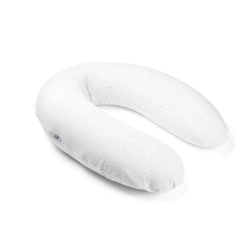 Grand Coussin Multi-Usage Buddy Silver Dots - Blanc