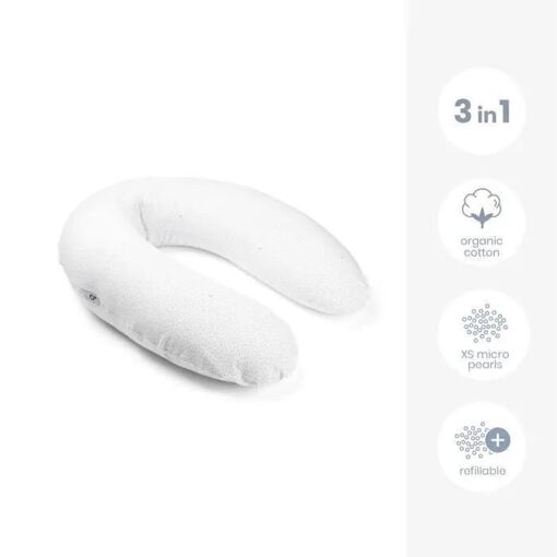 Grand Coussin Multi-Usage Buddy Silver Dots - Blanc - 5