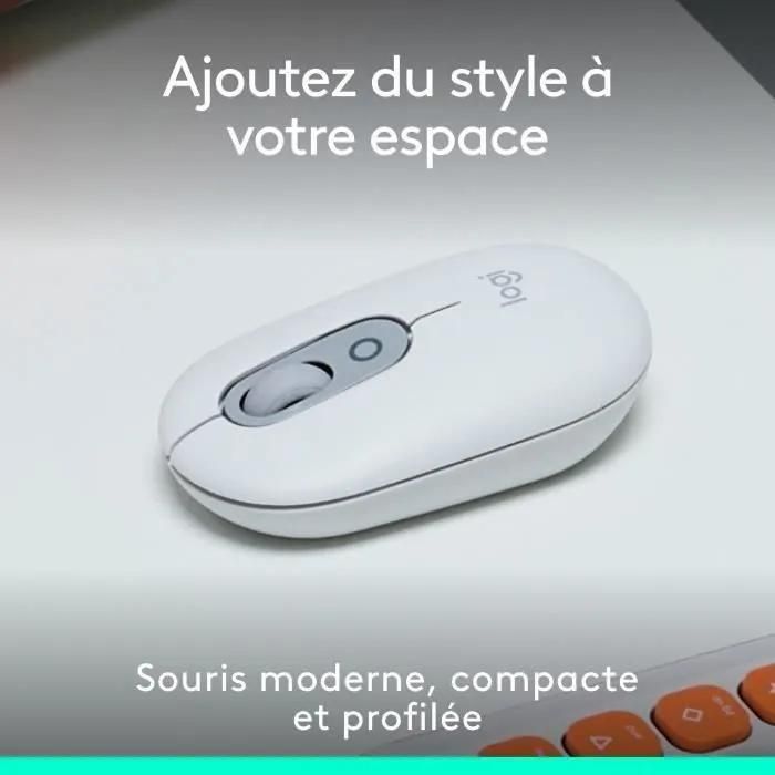 Souris sans fil Logitech Pop Mouse Blanc - 2