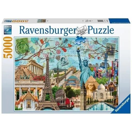 Puzzle Puzzle 5000 P - Carte Postale Des Monuments - 3