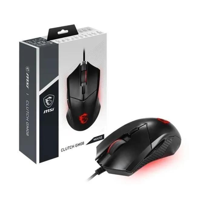 MSI Clutch GM08 - Souris - droitiers et gauchers - optique - 6 boutons - fi... - 5