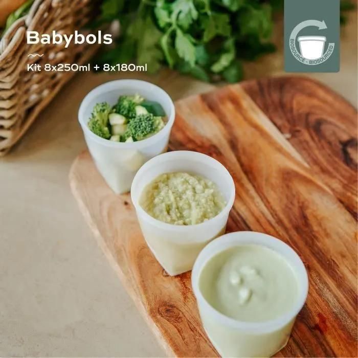 Babybols Bisourcs Pots De Conservation 8 X 250ml + 8 X 180ml De Babymoov - 2