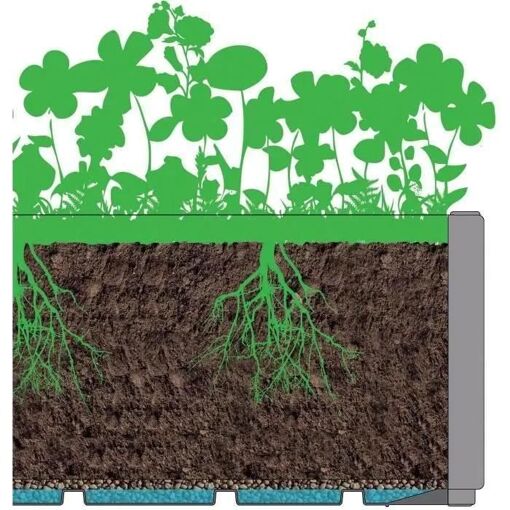 Bac A Fleur Ethica Rectangulaire 80 Cm Vert - 4