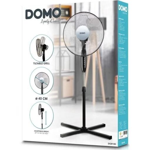 DOMO Ventilateur sur pied 40 cm 40 W Noir DO8140 - 2