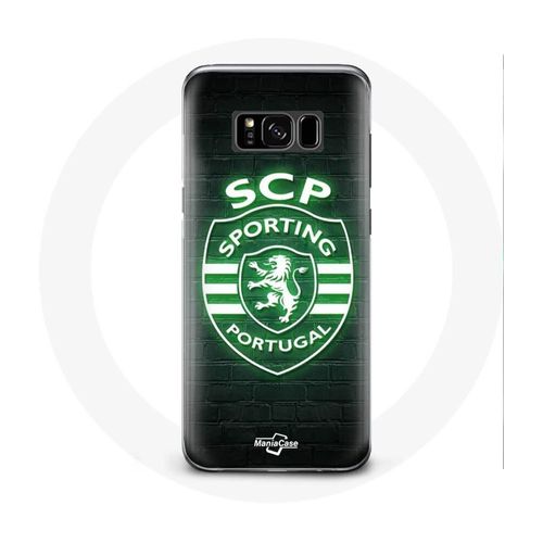Coque Samsung Galaxy S8 Scp Sporting Portugal Lumineux Fond Noir