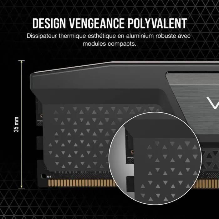 CORSAIR Vengeance - DDR5 - kit - 64 Go: 2 x 32 Go - DIMM 288 broches - 5200... - 2