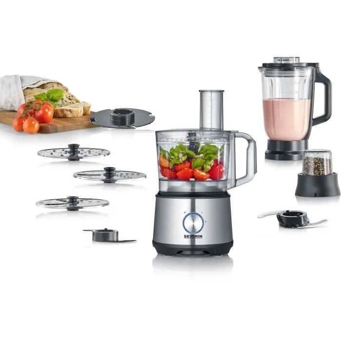 SEVERIN KM 3892 - Robot multi-fonctions - 1200 Watt - noir/inox bross�