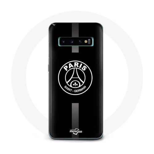 Coque Samsung Galaxy S10 Psg Logo Jordan Gris Fond Noir