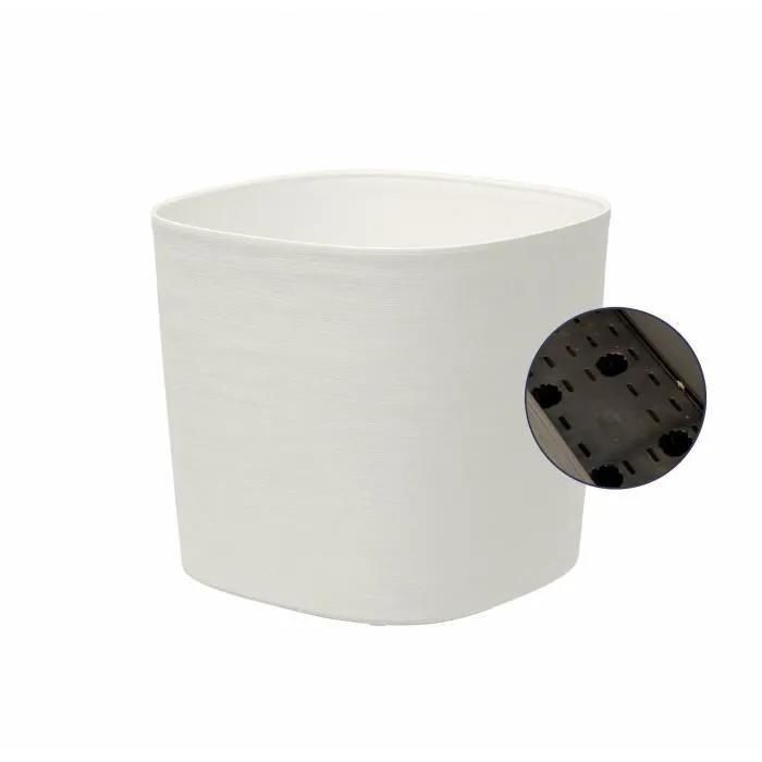 Pot Avec Rserve D'eau - Garden Id Respect - Blanc 30 X 30 Cm - 100% Dchet... - 3