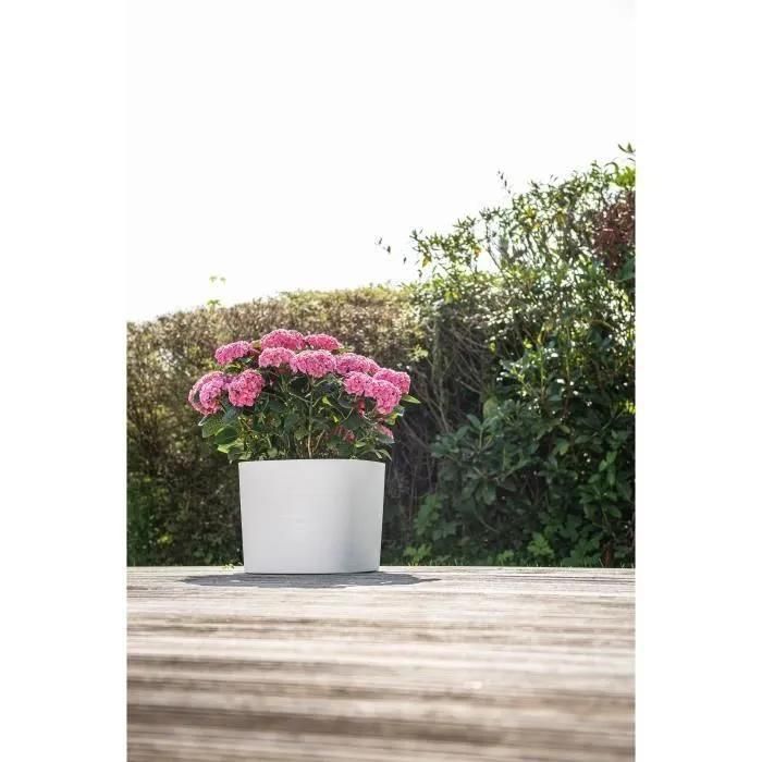 Pot Avec Rserve D'eau - Garden Id Respect - Blanc 30 X 30 Cm - 100% Dchet... - 4