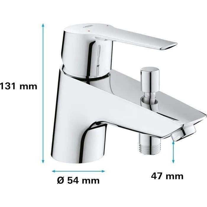 Mitigeur bain/douche START GROHE 23229002 monocommande - monotrou - chrome - 5