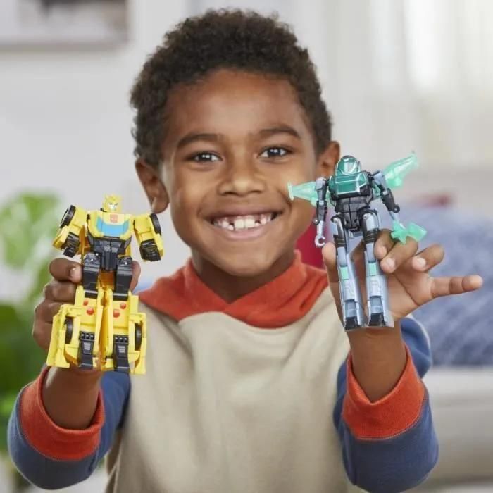 Hasbro Transformers Earthspark Cyber-Combiner Bumblebee Et Mo Malto - 4