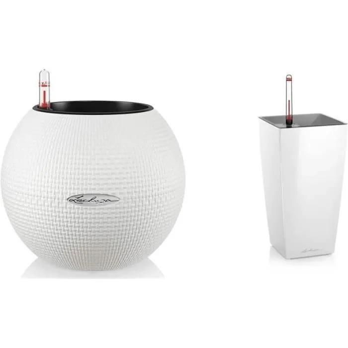 Lechuza Jardinire Puro Color 50 All-In-One Diamtre 50 Cm Blanc