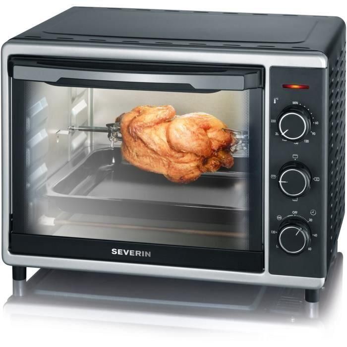 SEVERIN TO 2056 - Four �lectrique - 30 litres - 1.6 kWatt - noir / argent