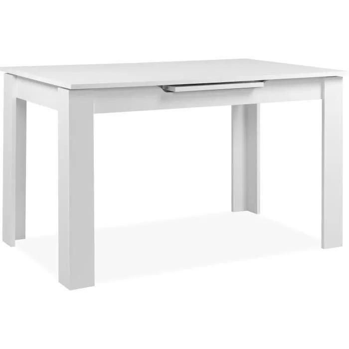 Table � Manger Extensible L125-165 Cm - Blanc